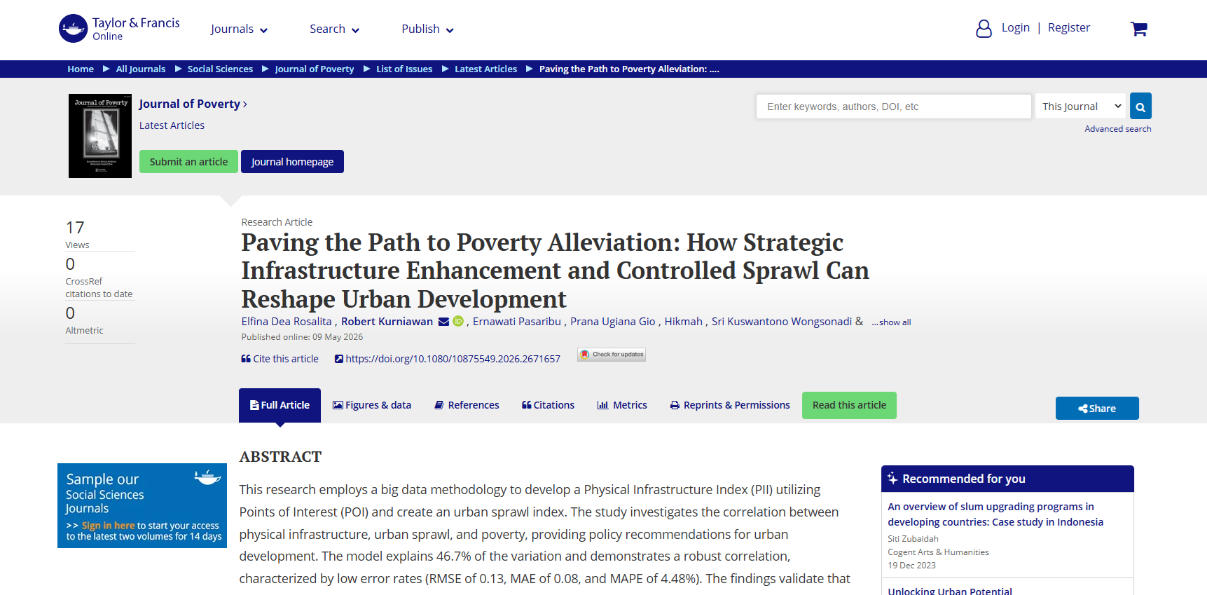 Gambar ke-3 untuk artikel Paving the Path to Poverty Alleviation: How Strategic Infrastructure Enhancement and Controlled Sprawl Can Reshape Urban Development